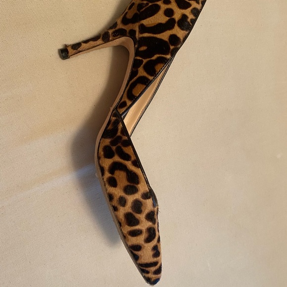 J. Crew Colette Calf Hair Leopard d’Orsay Heel 6.5 Made in Italy - Picture 6 of 6